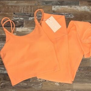 Wilo the Label-Matching Orange Workout Set-Sz Medium